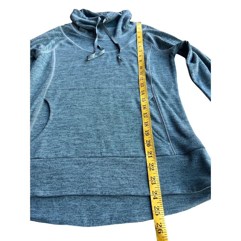 Kuhl Teal-Gray Cowl Neck S Pullover Thumbholes Pure Madness Beer Branded Outdoor - Picture 7 of 9